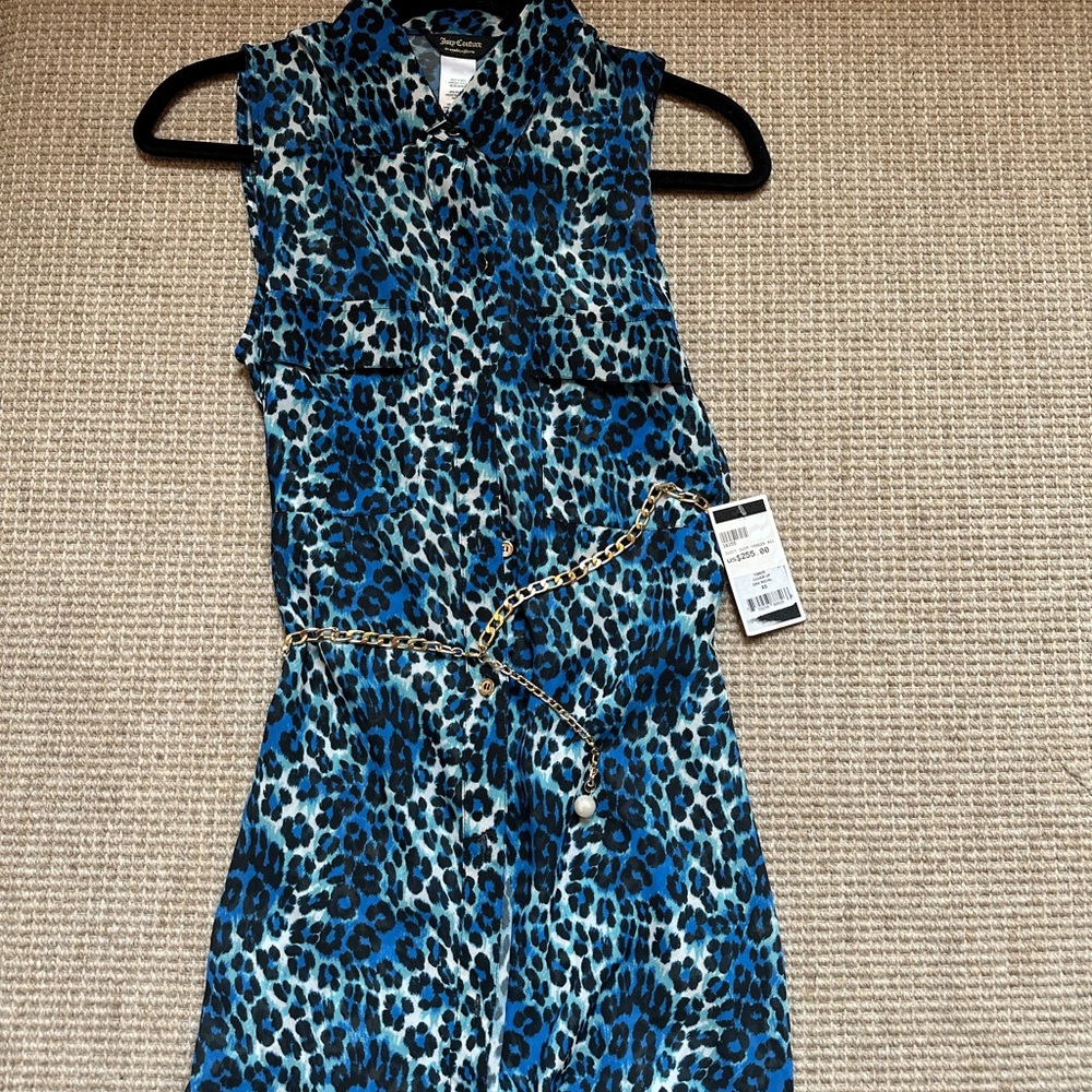BRAND NEW (NWT) Women's Juicy Couture blue leopard print XS cover up